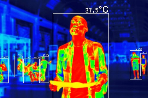 Thermal image of infrared radiation