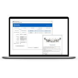 Hukseflux Sensor Manager software on a laptop for communication between a PC and digital Hukseflux pyranometers and pyrheliometers with a Modbus interface