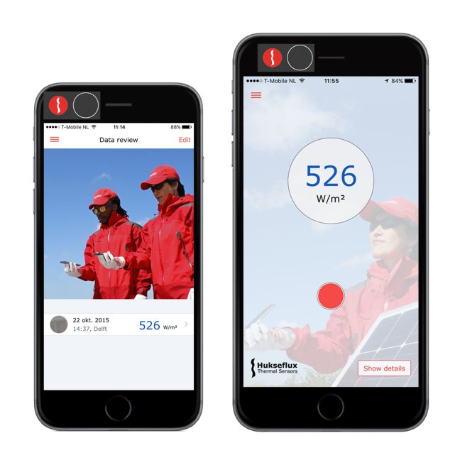 Hukseflux Pyranometer App. Turn your iPhone into a "pyranometer"