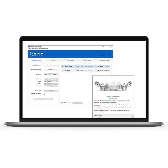 New Hukseflux Sensor Manager software for communication between a PC and digital solar radiation sensors