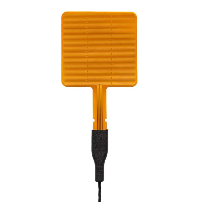 Heat flux sensor performance check with heater